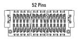 Dimensiones del conector Zero8 recto de 52 pines