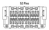 Dimensiones del conector Zero8 recto de 52 pines