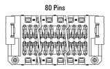 Dimensiones del conector Zero8 recto de 80 pines