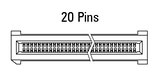 Conector EC.8 recto de 20 pines