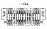 Dimensiones del conector Zero8 recto de 12 pines