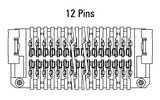 Dimensiones del conector Zero8 recto de 12 polos