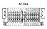 Dimensiones del conector Zero8 recto de 52 pines