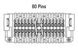 Dimensiones del conector Zero8 recto de 80 pines