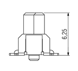 Dimensiones del conector One27 recto H6,25 de 68 polos
